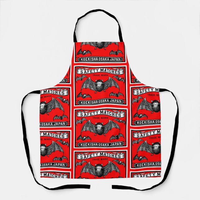 Japanese Safety Matches Art Bats Apron (Front)