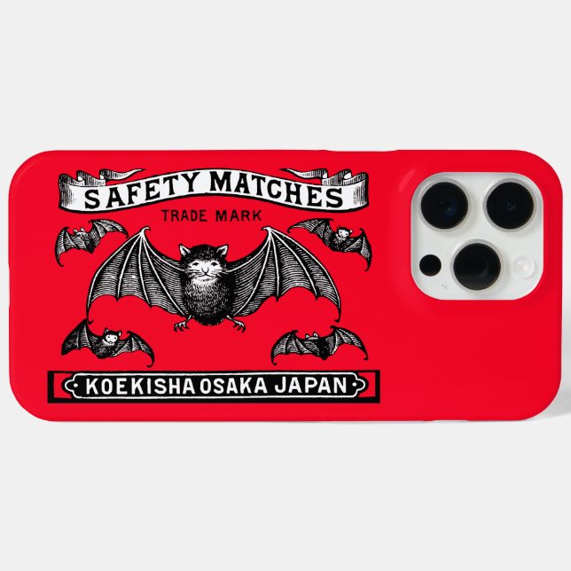 Japanese Safety Matches Art Bats Case-Mate iPhone Case (Back (Horizontal))