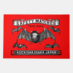 Japanese Safety Matches Art Bats Doormat