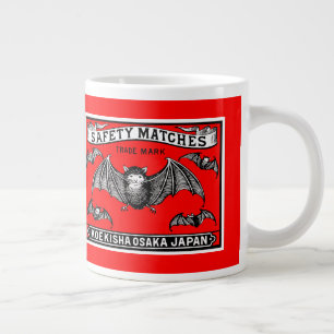 Japanese Safety Matches Art Bats Giant Coffee Mug