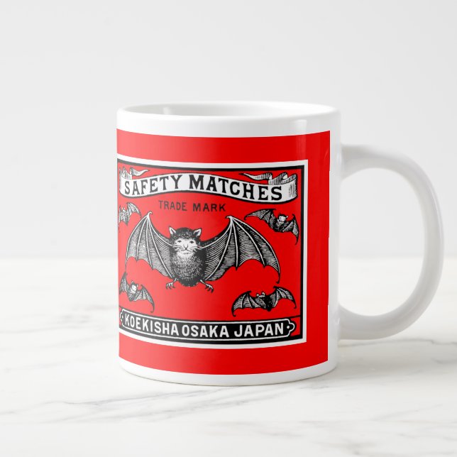 Japanese Safety Matches Art Bats Giant Coffee Mug (Right)