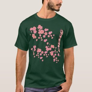 Japanese Sakura Cherry Blossom Anime Style Art  T-Shirt