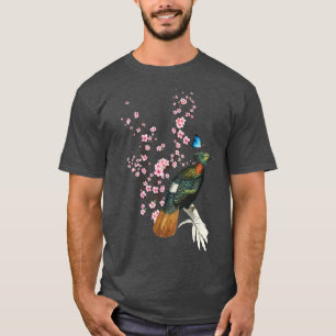 Japanese Sakura Cherry Blossom Pheasant Bird Japan T-Shirt