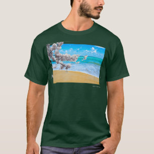 Japanese Sakura Cherry Blossom Tree Beach T-Shirt