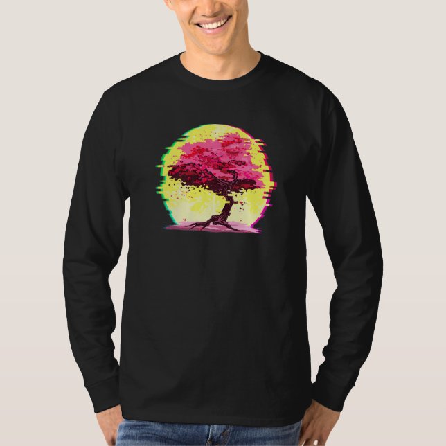 Japanese Sakura Cherry Blossom Vaporwave Japan Aes T-Shirt (Front)