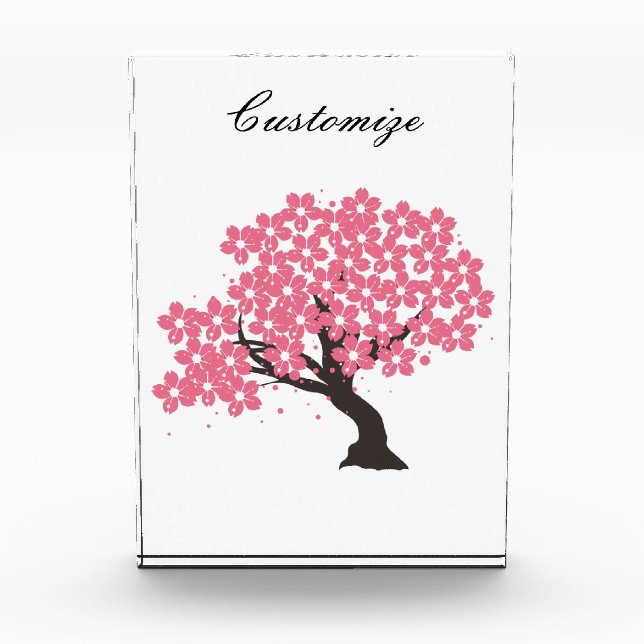 Japanese Sakura Cherry Blossoms Thunder_Cove Acrylic Award (Front)