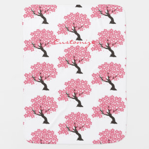 Japanese Sakura Cherry Blossoms Thunder_Cove Baby Blanket