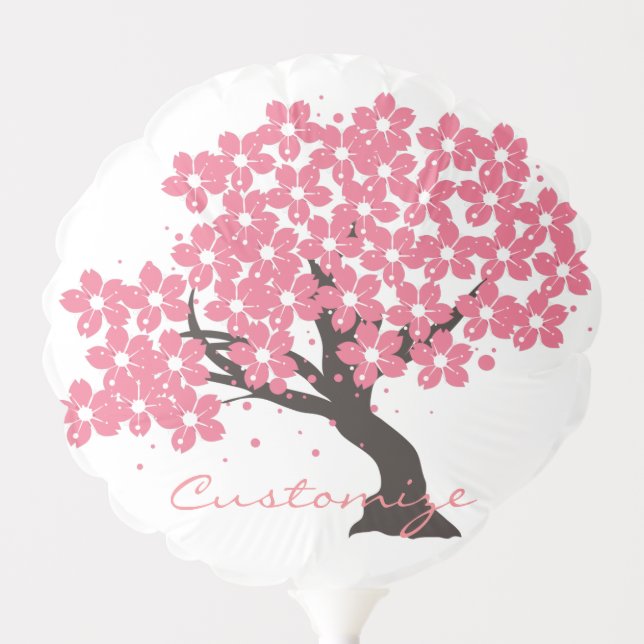 Japanese Sakura Cherry Blossoms Thunder_Cove Balloon (Front)
