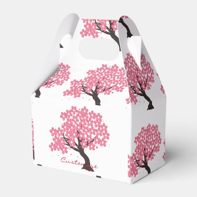 Japanese Sakura Cherry Blossoms Thunder_Cove Favor Boxes (Front Side)