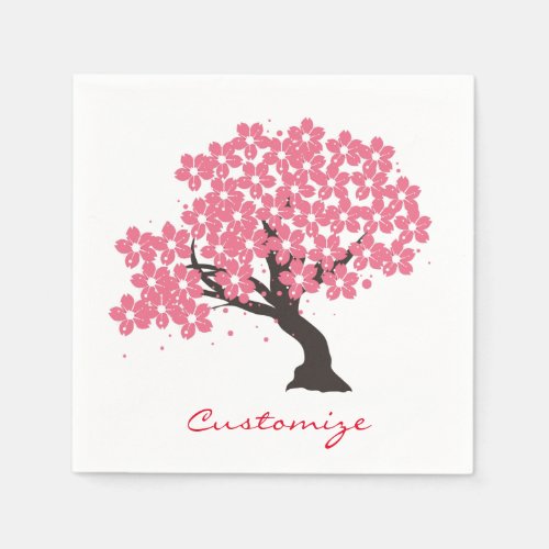 Japanese Sakura Cherry Blossoms Thunder_Cove Napkins