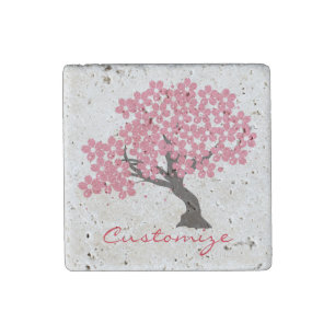 Japanese Sakura Cherry Blossoms Thunder_Cove Stone Magnet