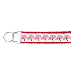 Japanese Sakura Cherry Blossoms Thunder_Cove Wrist Keychain