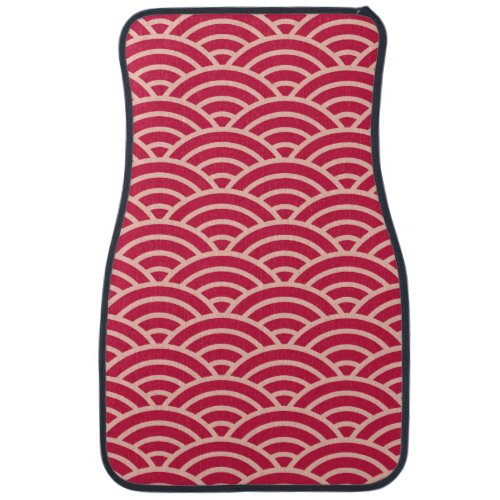 Japanese Sakura Fish Scale Pattern Car Floor Mat