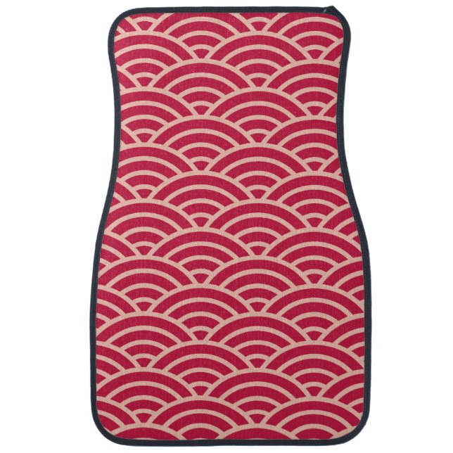 Japanese Sakura Fish Scale Pattern Car Floor Mat (Front)