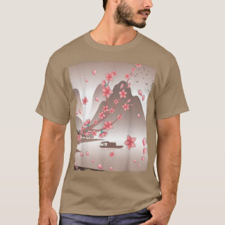 Japanese Sakura Flower Japan Mountain Floral Cherr T-Shirt