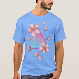 Japanese Sakura Flower Retro Art Vaporwave Cherry T-Shirt