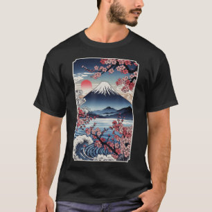 Japanese Sakura Garden Geisha Mount Fuji Cherry T-Shirt