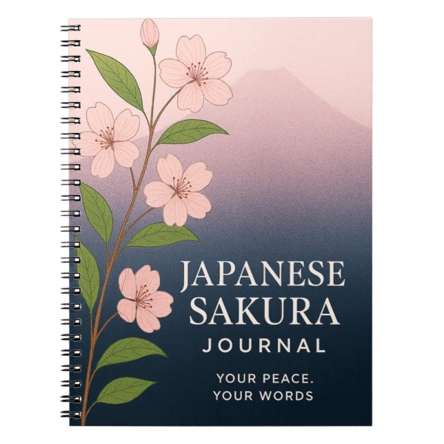 Japanese Sakura Journal: Nature-Inspired Notebook  (Front)