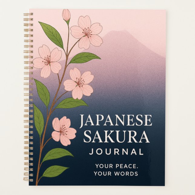 Japanese Sakura Journal: Nature-Inspired Notebook  (Front)