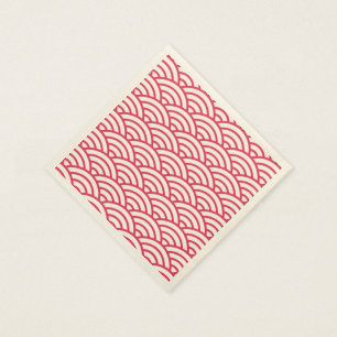 Japanese Sakura Koinobori Fish Scale Pattern Napkins