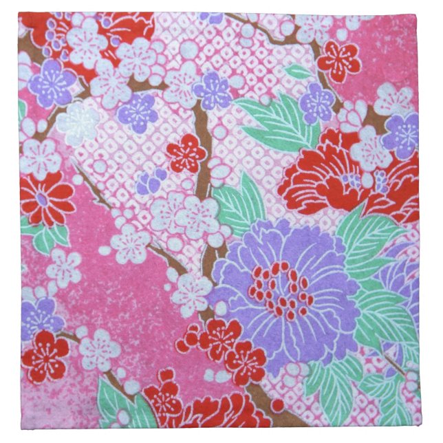 Japanese Sakura Pattern Napkins (Front)