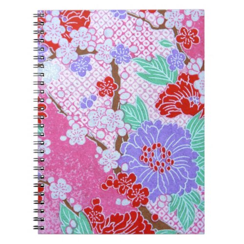 Japanese Sakura Pattern Notebook