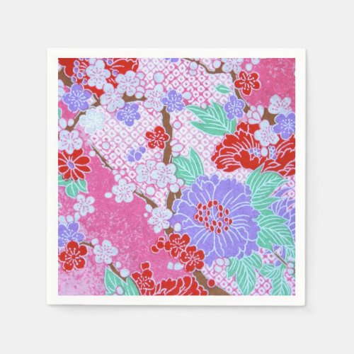 Japanese Sakura Pattern Paper Napkins