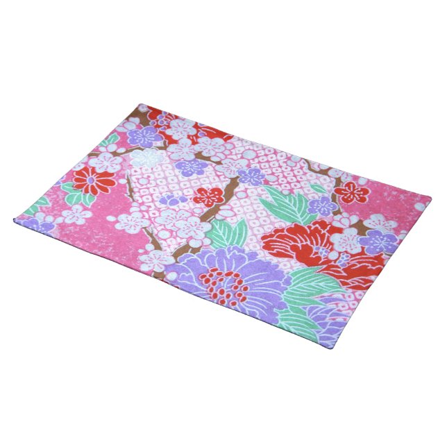 Japanese Sakura Pattern Placemat (On Table)