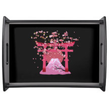 Japanese Sakura Service Tray