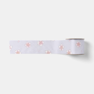 Japanese Sakura & Shippo Floral Wrapping Paper Satin Ribbon
