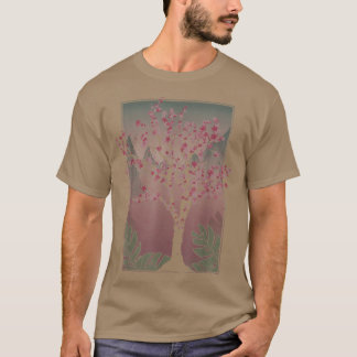 Japanese Sakura Tree Japan Pink Flower Floral Cher T-Shirt