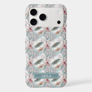 Japanese Sakura Umbrella Pattern Monogrammed iPhone 17 Pro Max Case