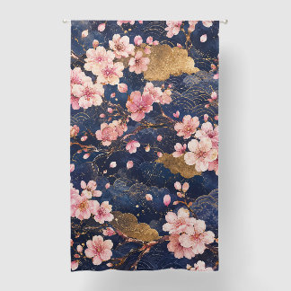 Japanese Sakura Watercolor Pattern | Elegant Cherr Blackout Curtains