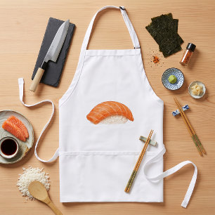 Japanese Salmon Sushi Nigiri Foodie Adult Apron