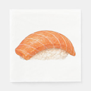 Japanese Salmon Sushi Nigiri Foodie Napkins