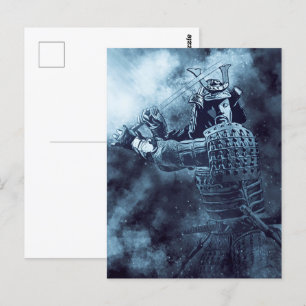 Japanese SAMURAI Abstract Warrior Mystical Art Postcard