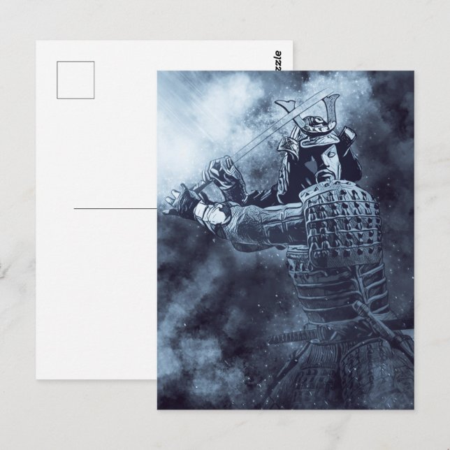 Japanese SAMURAI Abstract Warrior Mystical Art Postcard (Front/Back)