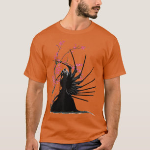 Japanese Samurai and Vintage Sakura Cherry Blossom T-Shirt