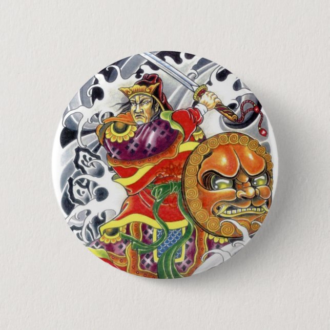 Japanese Samurai Button (Front)