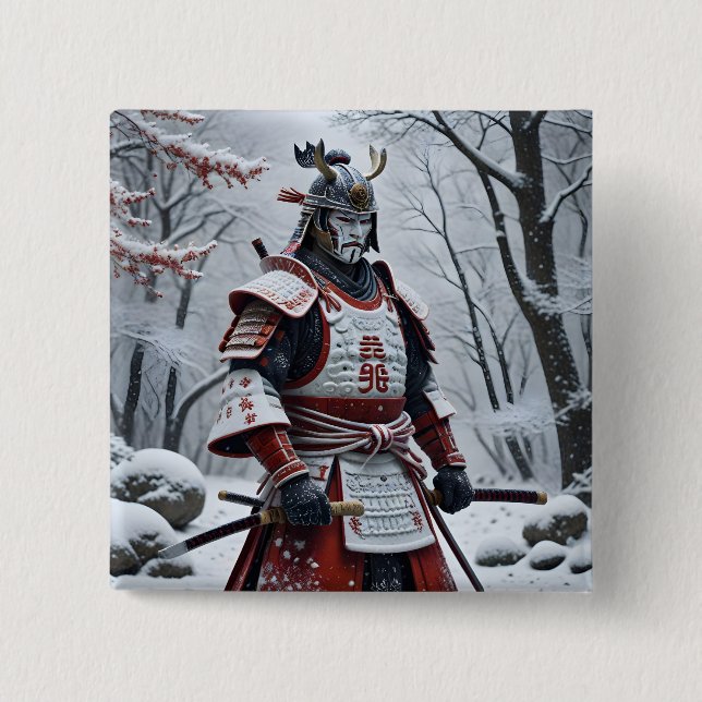 Japanese Samurai button (Front)