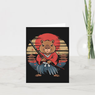 Japanese Samurai Capybara  Card