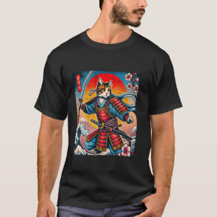 Japanese Samurai Cat Ninja Cat T-Shirt
