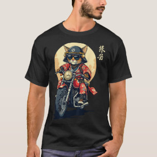 Japanese Samurai Cat Warrior Cat Tattoo Kawaii Nin T-Shirt