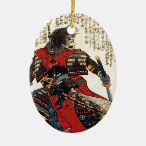 Japanese Samurai Cool Oriental Classic Warrior Art Ceramic Ornament