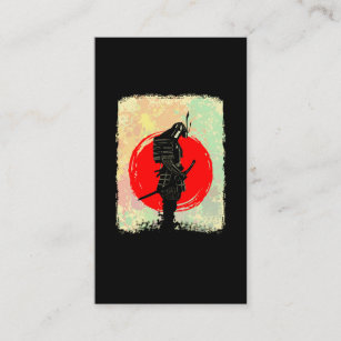 Japanese Samurai Fighter Sword Martial Arts Business Card