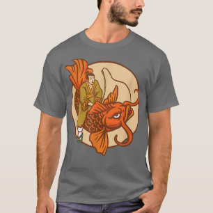 Japanese Samurai Goldfish Orange Carp Fish Koi T-Shirt