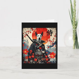 Japanese Samurai Great Dane Tattoo Kawaii Ukiyo-e  Card