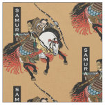 Japanese samurai horseman fabric