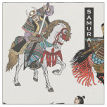 Japanese samurai horseman  fabric