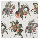 Japanese samurai horseman  fabric